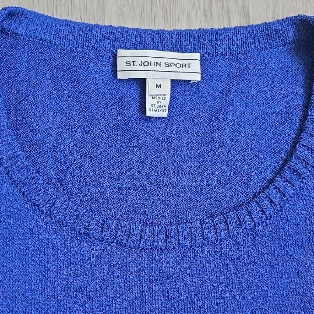 ST. JOHN Tank Top Wool Blend Knit Sleeveless Sweater Vest Pullover Size M - Picture 2 of 12